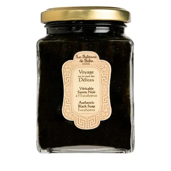 Черное мыло для лица и тела La Sultane de Saba с эвкалиптом