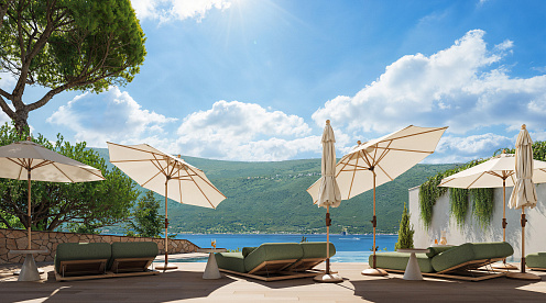 Moderne Wohnanlage in Herceg Novi mit Blick auf die Bucht von Kotor — photo 2