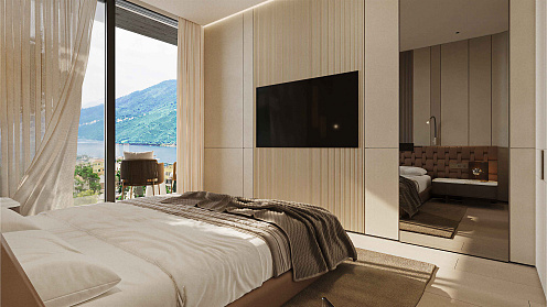 Moderne Wohnanlage in Herceg Novi mit Blick auf die Bucht von Kotor — photo 3