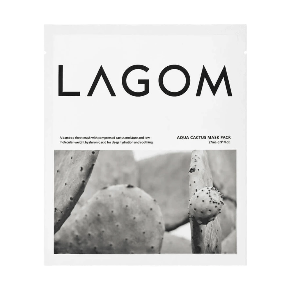 LAGOM AQUA CACTUS MASK PACK ТКАНЕВАЯ МАСКА 