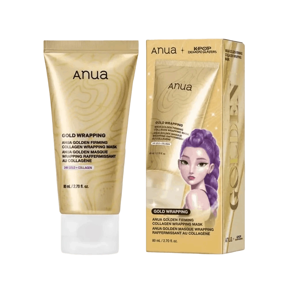 ANUA K-POP DEMON HUNTERS GOLD FIRMING COLLAGEN WRAPPING MASK МАСКА-ПЛЕНКА ДЛЯ ЛИЦА