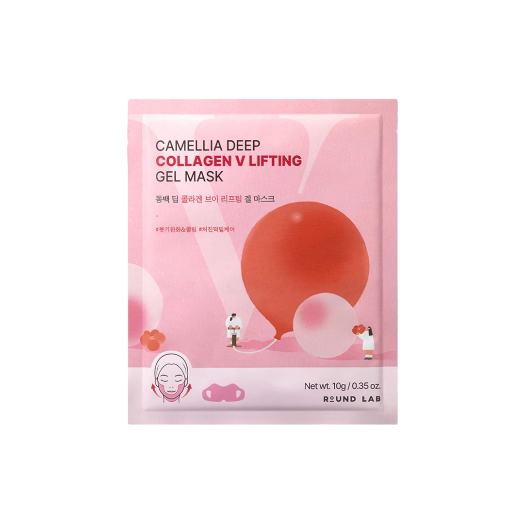 ROUND LAB CAMELLIA DEEP COLLAGEN V LIFTING GEL MASK МАСКА ДЛЯ ШЕИ