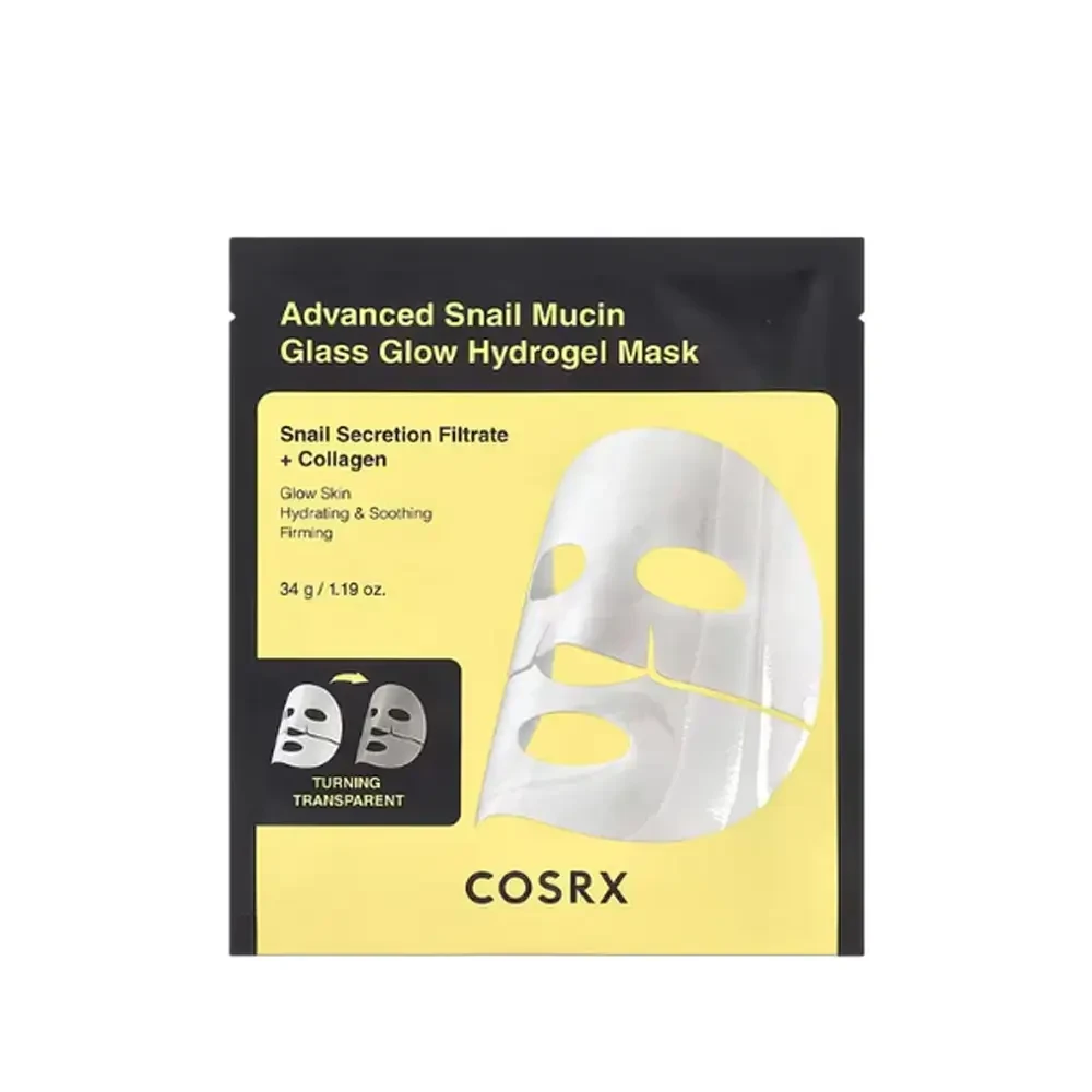 COSRX ADVANCED SNAIL MUCIN GLASS GLOW HYDROGEL MASK ГИДРОГЕЛЕВАЯ МАСКА 