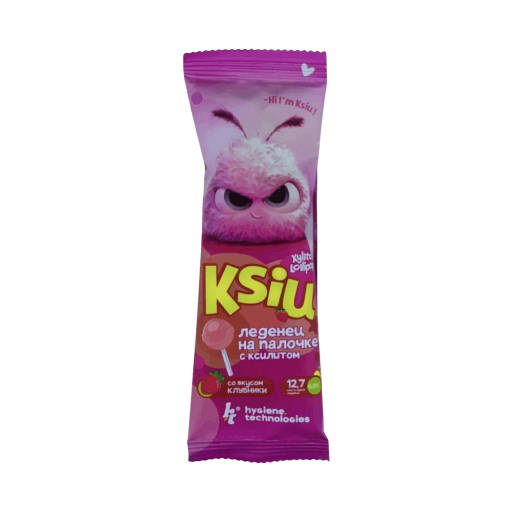 PESITRO HT PRO KSIU XYLITOL LOLLIPOP ЛЕДЕНЕЦ С КСИЛИТОЛОМ СО ВКУСОМ КЛУБНИКИ