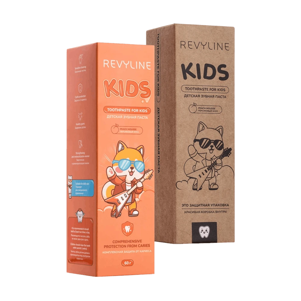 REVYLINE KIDS TOOTHPASTE ПЕРСИК ДЕТСКАЯ ЗУБНАЯ ПАСТА 
