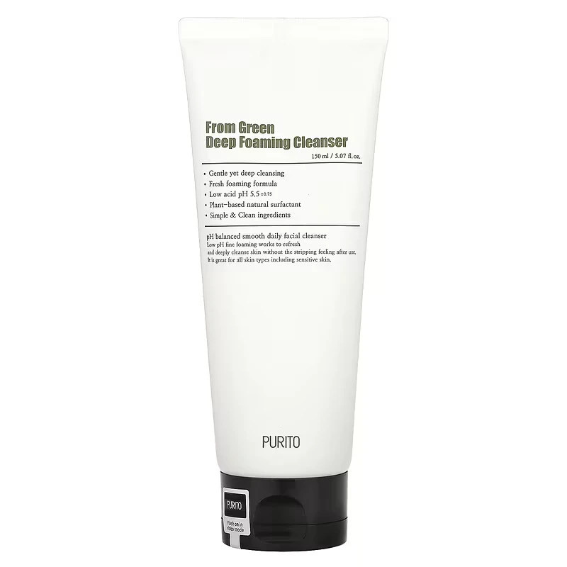 PURITO FROM GREEN DEEP FOAMING CLEANSER ПЕНКА ДЛЯ УМЫВАНИЯ