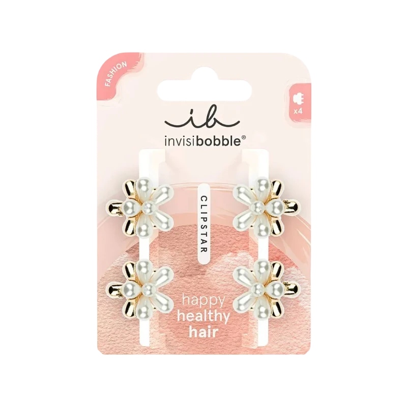 INVISIBOBBLE CLIPSTAR PEARLY FLOWER ЗАКОЛКИ МАЛЕНЬКИЕ 4 ШТ 