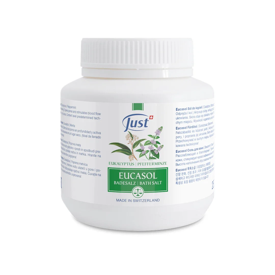 JUST EUCASOL BATH SALT СОЛЬ ДЛЯ ВАННЫ С ЭВКАЛИПТОМ