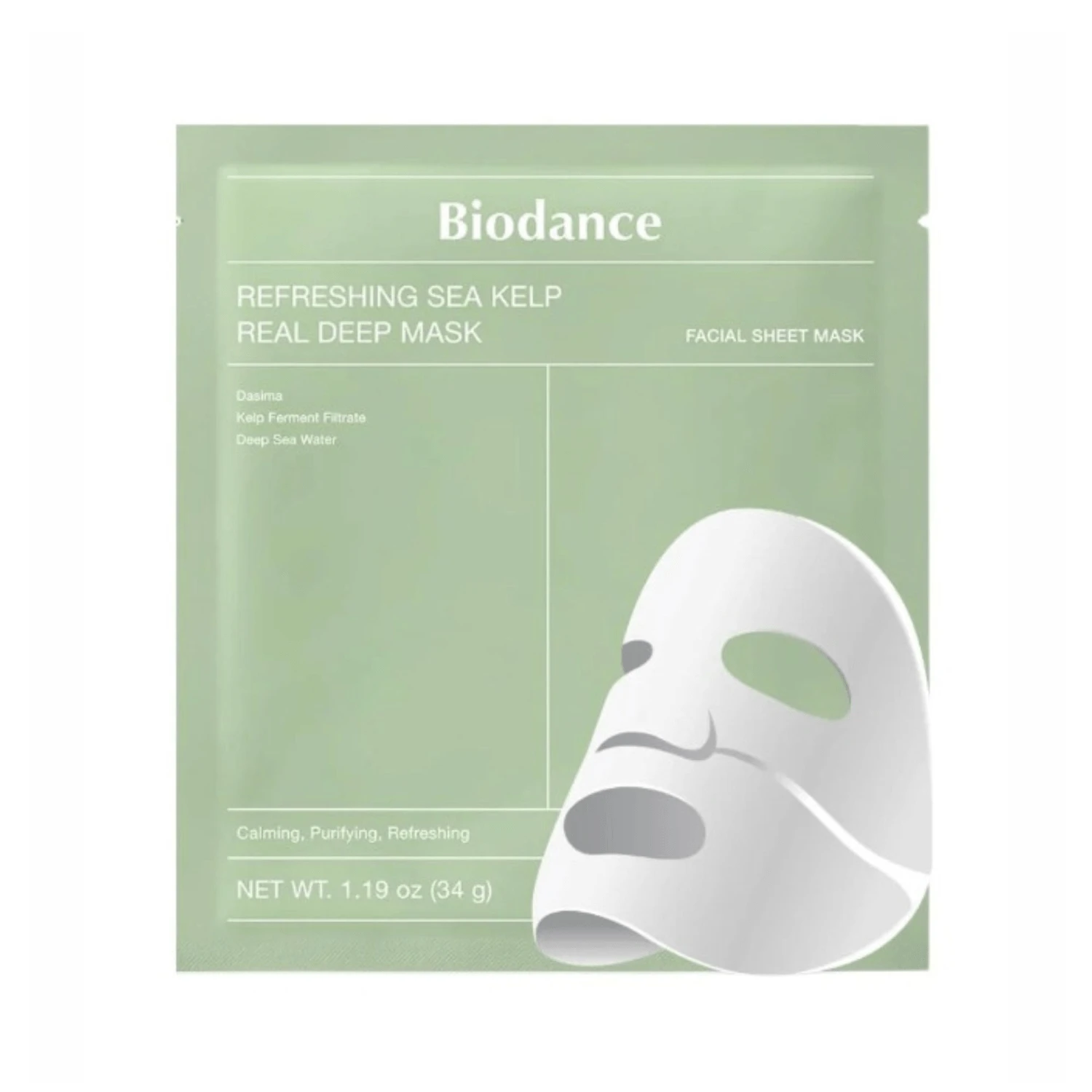 BIODANCE REFRESHING SEA KELP REAL DEEP MASK ГИДРОГЕЛЕВАЯ МАСКА 