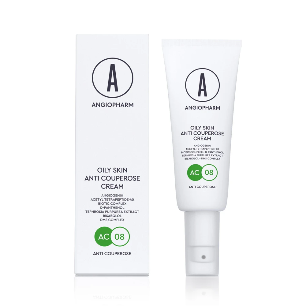 ANGIOPHARM OILY SKIN ANTI COUPEROSE CREAM АНТИКУПИРОЗНЫЙ КРЕМ ДЛЯ СЕБОПРОФИЦИТНОЙ КОЖИ