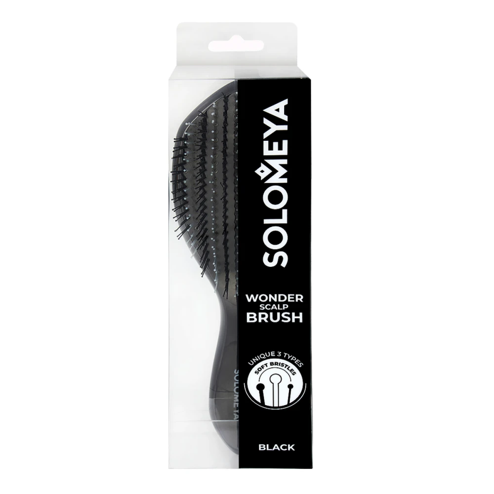 SOLOMEYA WONDER SCALP BRUSH BLACK РАСЧЕСТКА 