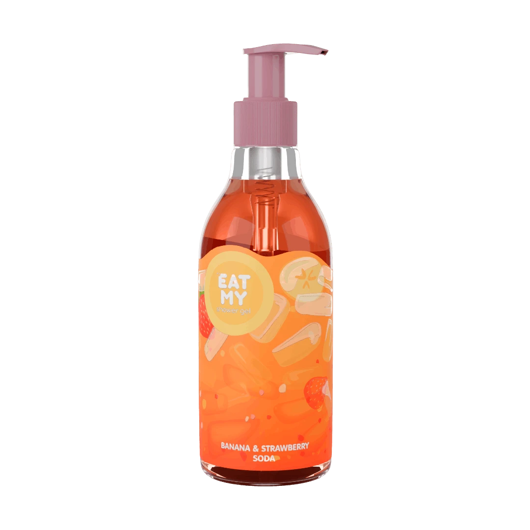 EAT MY SHOWER GEL ГЕЛЬ ДЛЯ ДУША БАНАНОВО-КЛУБНИЧНАЯ СОДОВАЯ