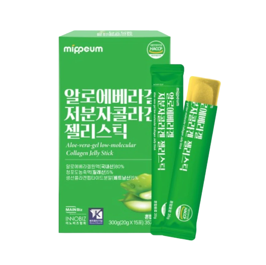MIPPEUM ALOE VERA GEL LOW MOLECULAR COLLAGEN JELLY STICK КОЛЛАГЕН В ЖЕЛЕ АЛОЕ ВЕРА