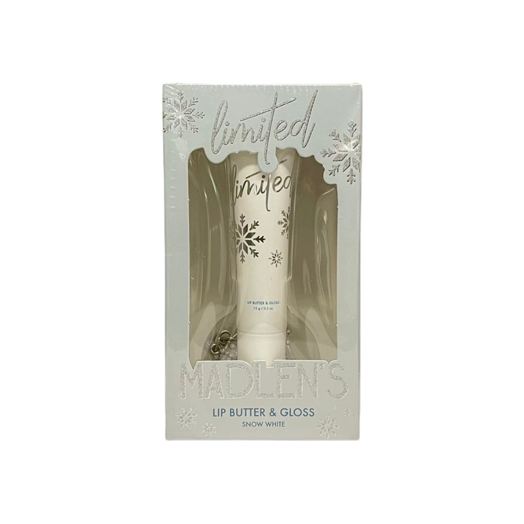 MADLEN'S LIMITED LIP BUTTER & GLOSS SNOW WHITE МАСЛО-БЛЕСК ДЛЯ ГУБ 