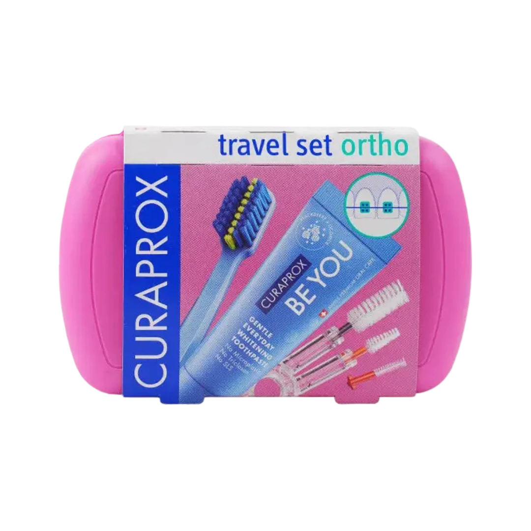 CURAPROX TRAVEL SET ORTHO НАБОР ЩЕТКА + ПАСТА + ЕРШИКИ