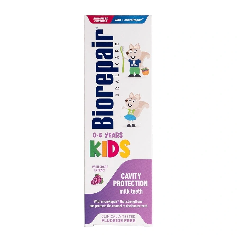 BIOREPAIR KIDS GRAPE (0-6) ЗУБНАЯ ПАСТА С ЭКСТРАКТОМ ВИНОГРАДА ДЛЯ ДЕТЕЙ