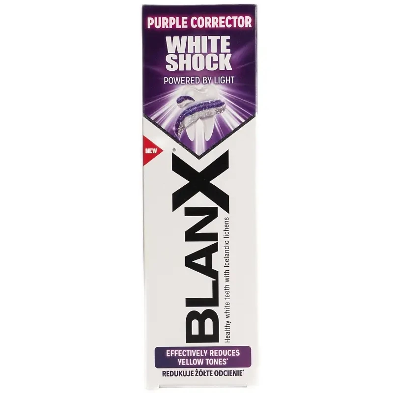 BIOREPAIR BLANX WHITE SHOCK PURPLE ОТБЕЛИВАЮЩАЯ ЗУБНАЯ ПАСТА