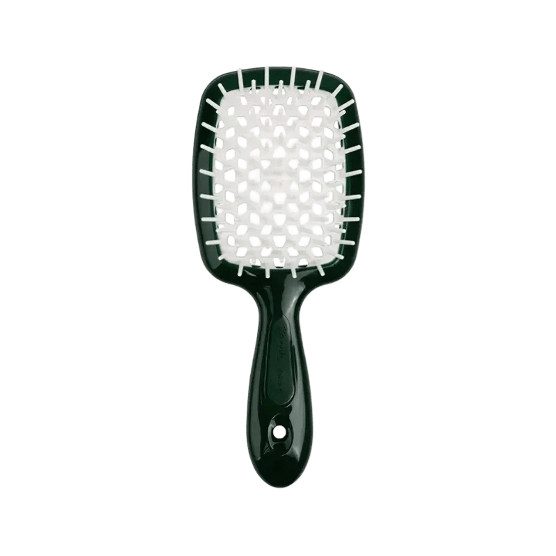JANEKE SUPERBRUSH SMALL ТЕМНО-ЗЕЛЕНО-БЕЛАЯ РАСЧЕСКА