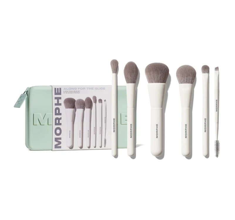 MORPHE ALONG FOR THE GLIDE НАБОР КИСТЕЙ В СЕРОМ СИЛИКОНОВОМ КЕЙСЕ 