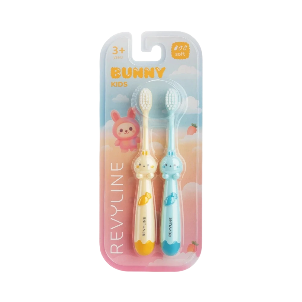 REVYLINE BUNNY DUO KIDS 3+ НАБОР ИЗ 2 ЩЕТОК ДЛЯ ДЕТЕЙ