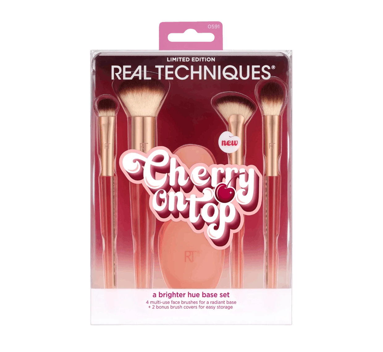 REAL TECHNIQUES LIMITED EDITION CHERRY ON TOP BRUSH SET НАБОР КИСТЕЙ