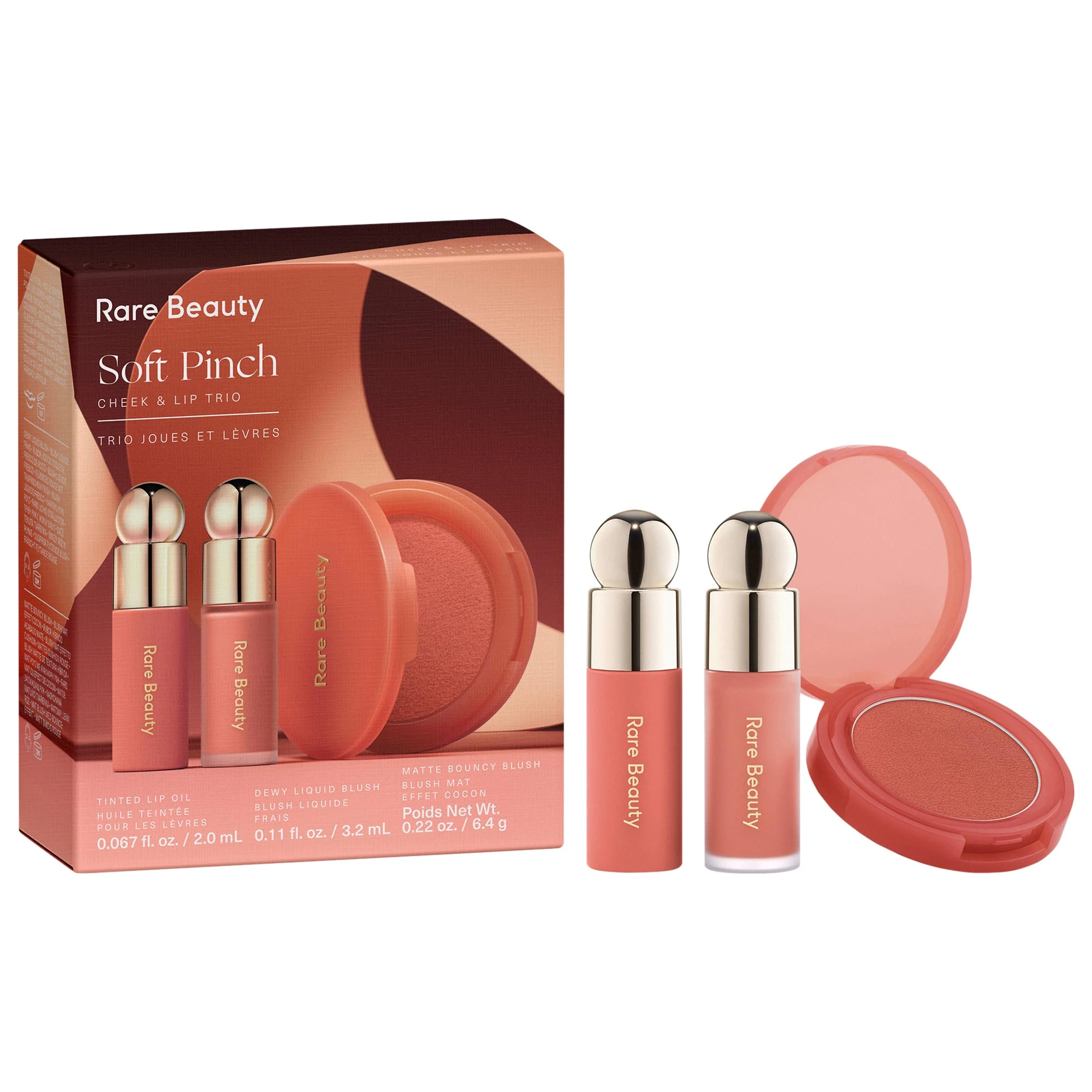 RARE BEAUTY SOFT PINCH CHEEK & LIP TRIO НАБОР ДЛЯ ГУБ И ЩЕК
