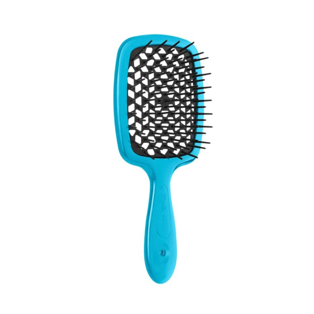JANEKE SUPERBRUSH SMALL БИРЮЗОВО-ЧЕРНАЯ РАСЧЕСКА