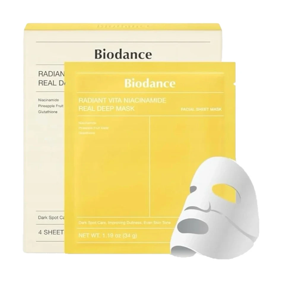 BIODANCE RADIANT VITA NIACINAMIDE REAL DEEP MASK ГИДРОГЕЛЕВАЯ МАСКА