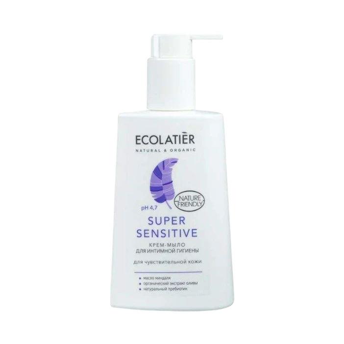 ECOLATIER SUPER SENSITIVE КРЕМ-МЫЛО ДЛЯ ИНТИМНОЙ ГИГИЕНЫ 