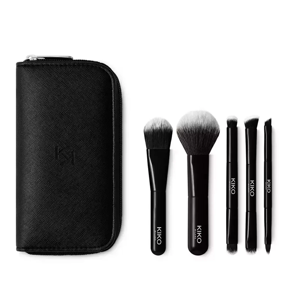 KIKO MILANO TRAVEL BRUSH SET НАБОР КИСТЕЙ ДЛЯ МАКИЯЖА