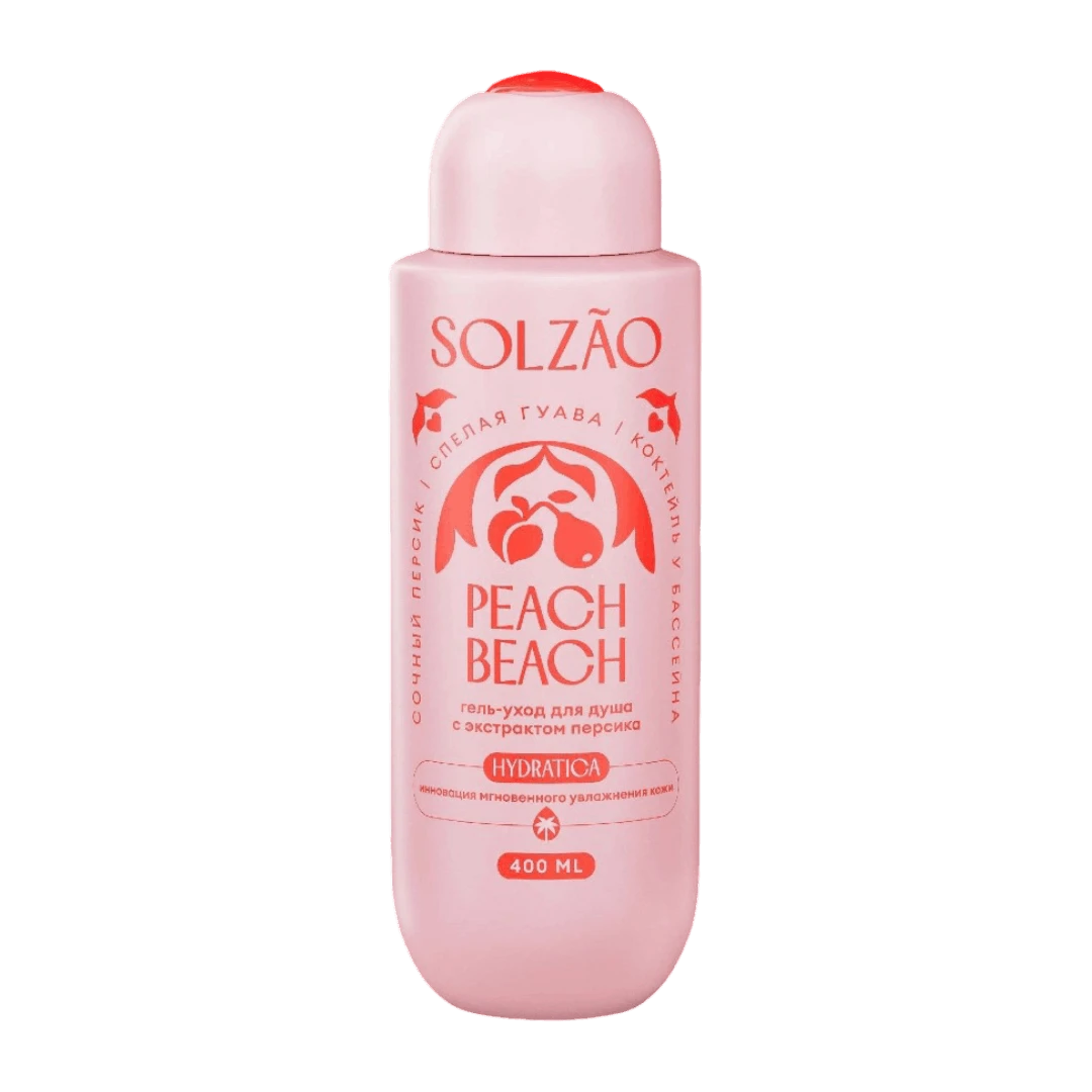 SOLZAO PEACH BEACH ГЕЛЬ УХОД ДЛЯ ДУША С ЭКСТРАКТОМ ПЕРСИКА 