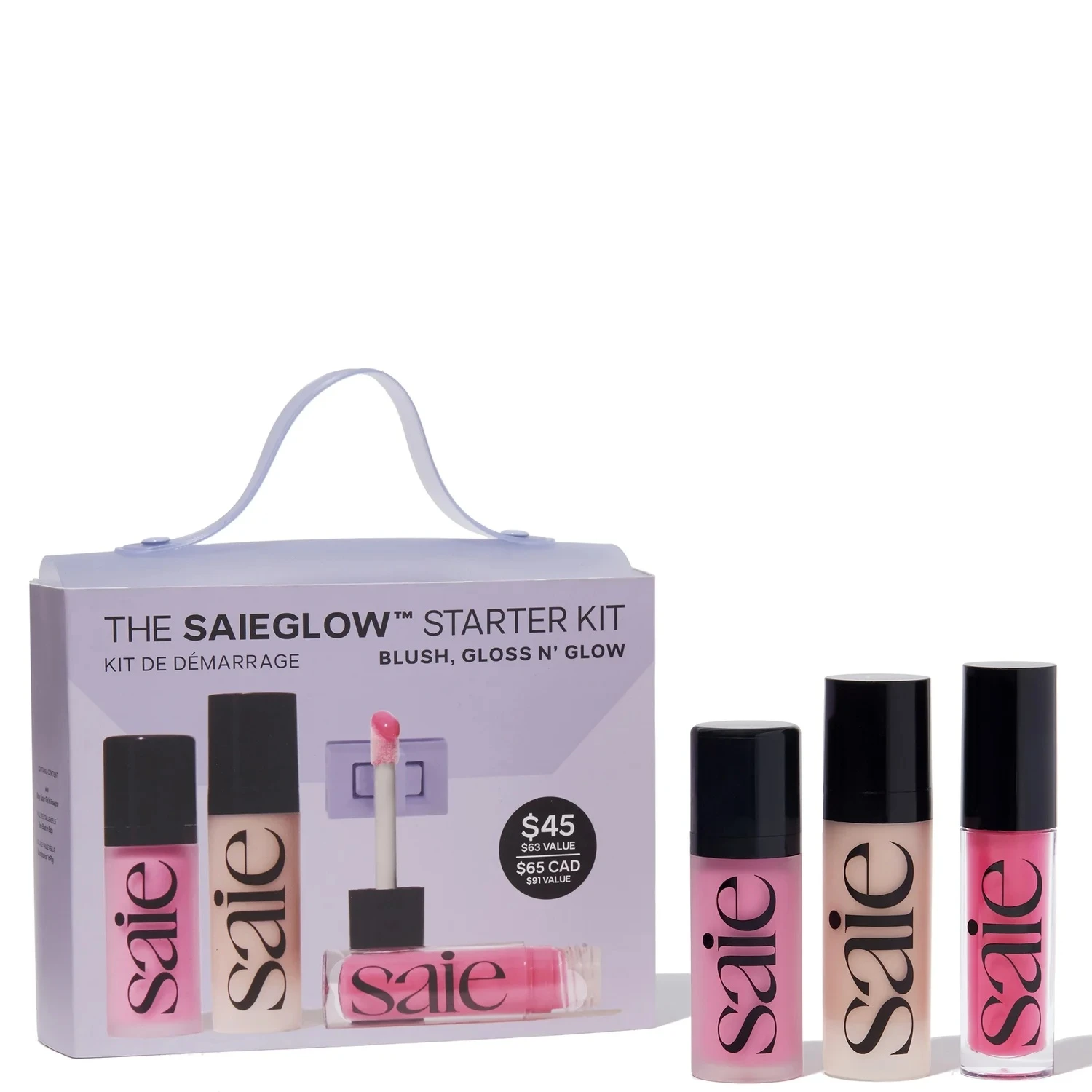 SAIE THE SAIEGLOW STARTER KIT BLUSH, GLOSS N, GLOW 