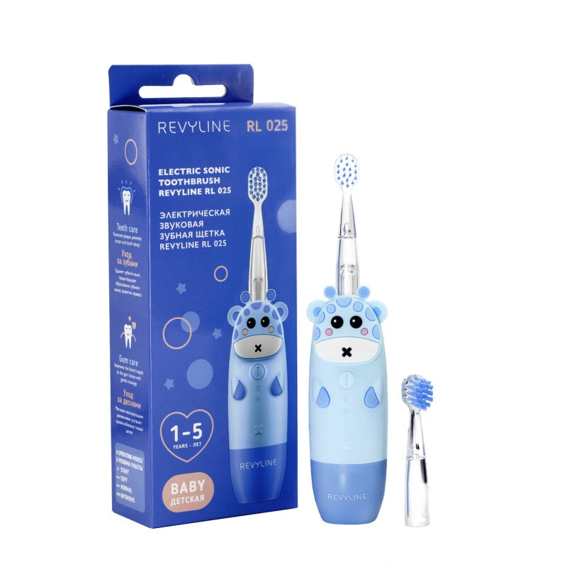 REVYLINE RL 025 GIRAFFE BLUE ELECTRIC SONIC TOOTHBRUSH ЭЛЕКТРИЧЕСКАЯ ЗВУКОВАЯ ЗУБНАЯ ЩЕТКА 