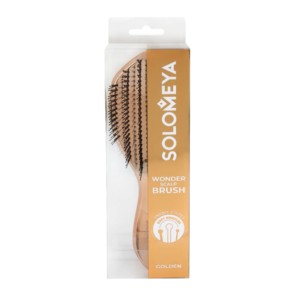 SOLOMEYA WONDER SCALP BRUSH GOLDEN РАСЧЕСТКА 