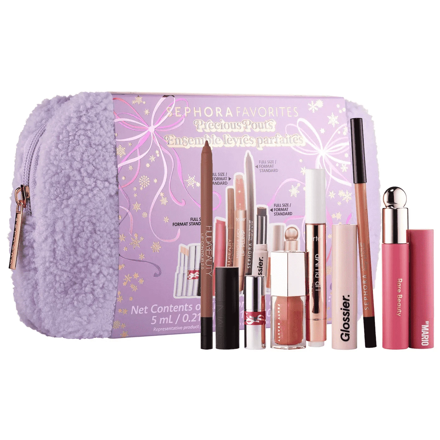 SEPHORA FAVORITES PRECIOUS POUTS ENSEMBLE LEVRES PARFAITES НАБОР С КОСМЕТИЧКОЙ