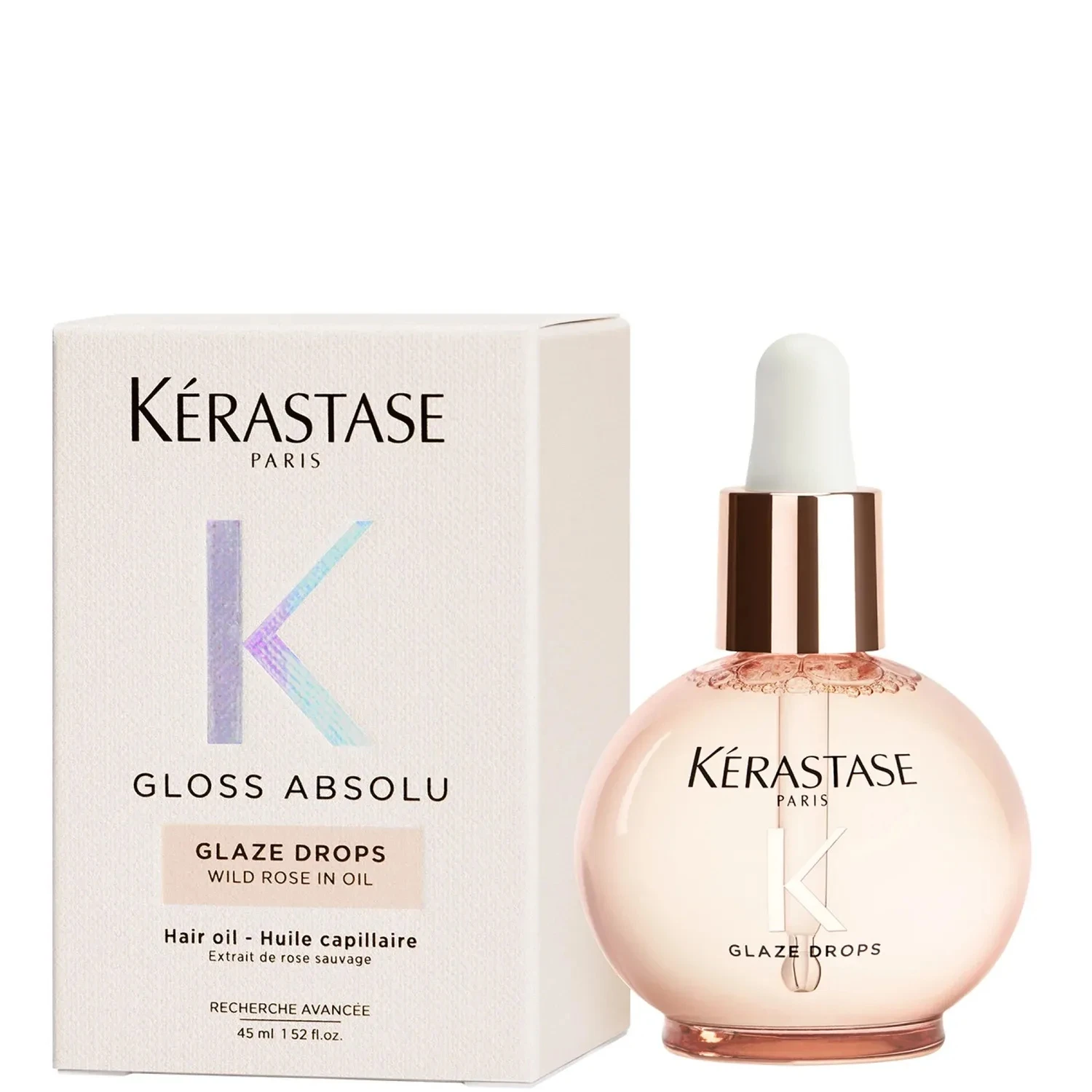 KERASTASE GLOSS ABSOLU GLAZE DROPS WILD ROSE IN ROSE МАСЛО ДЛЯ ВОЛОС 