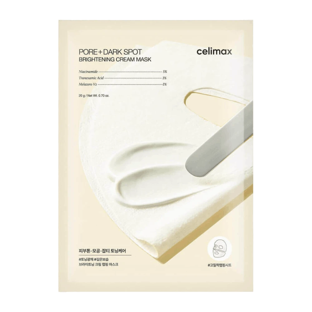 CELIMAX PORE + DARK SPOT BRIGHTENING CREAM MASK ТКАНЕВАЯ МАСКА 
