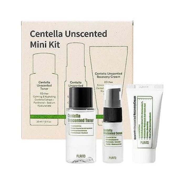 PURITO CENTELLA UNSCENTED MINI KIT МИНИ-НАБОР УХОДА ЗА ЛИЦОМ