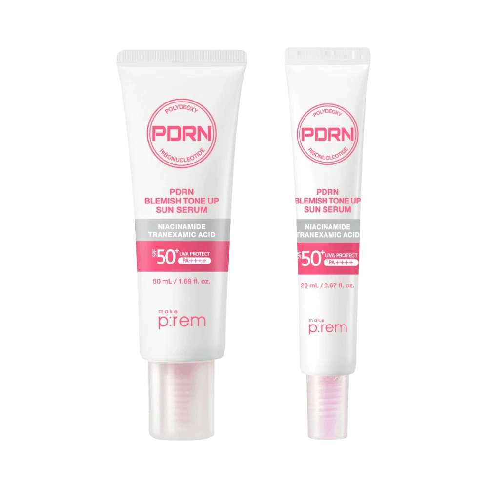 MAKE PREM PDRN BLEMISH TONE UP SUN SERUM SPF ДЛЯ ЛИЦА НАБОР