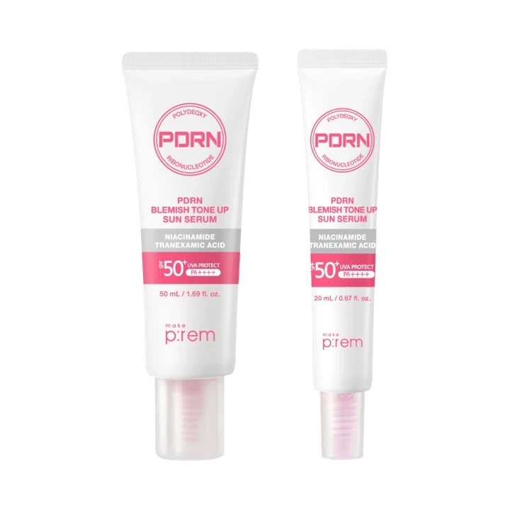 MAKE PREM PDRN BLEMISH TONE UP SUN SERUM SPF ДЛЯ ЛИЦА НАБОР