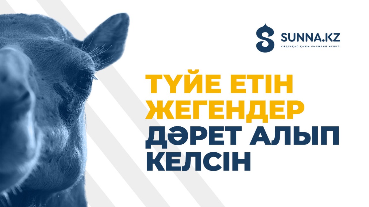 Түйе етін жегендер дәрет алып келсін