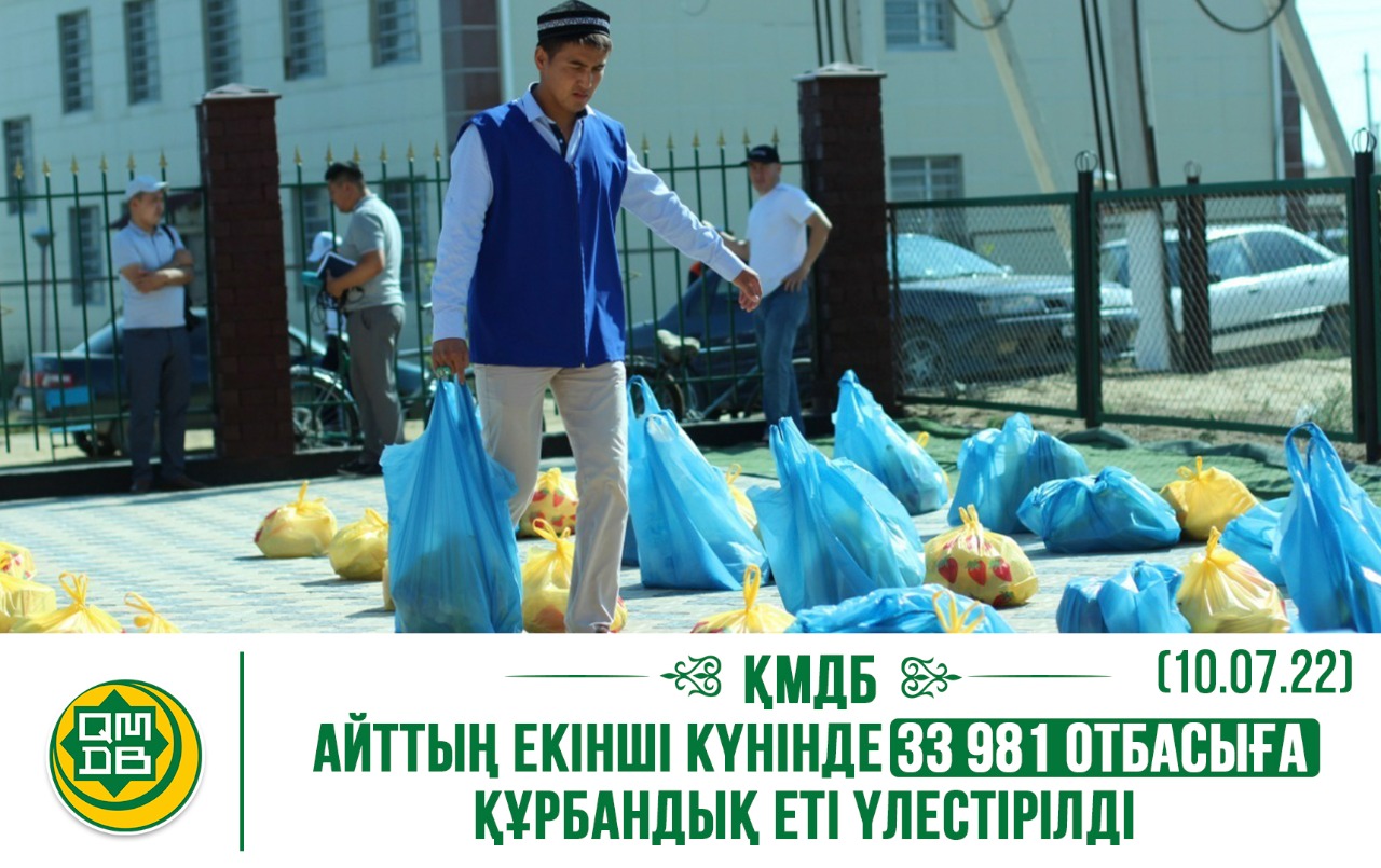 Екінші айт күні 33 981 отбасыға ет таратылды
